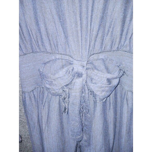 Free People Women's Navy Blue Small Cardigan Duster Fringe Long Sleeve Sweater - Picture 9 of 13